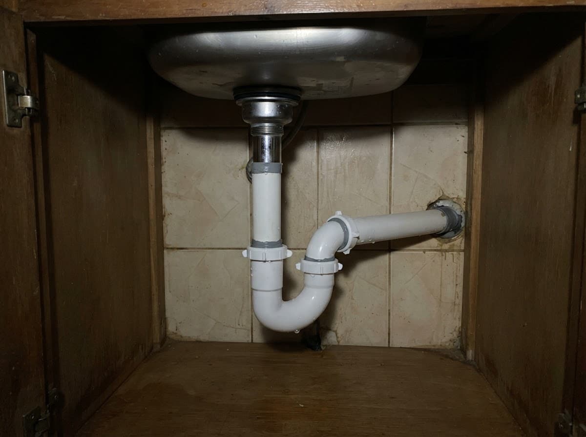 New PVC trap after repair